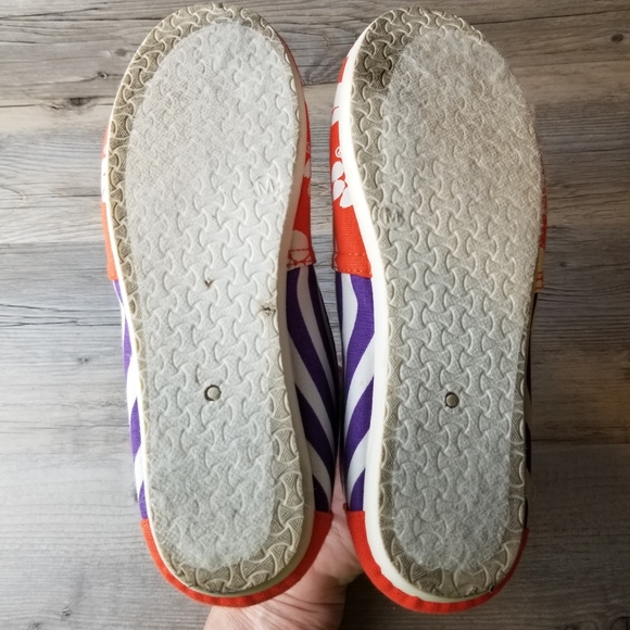 FOCO NCAA Clemson Tigers Logo Print Canvas Slip On Loafer Sneaker - Picture 5 of 6